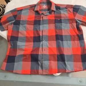 Kuhl Men's Plaid Button-Down Shirt - Red and Blue